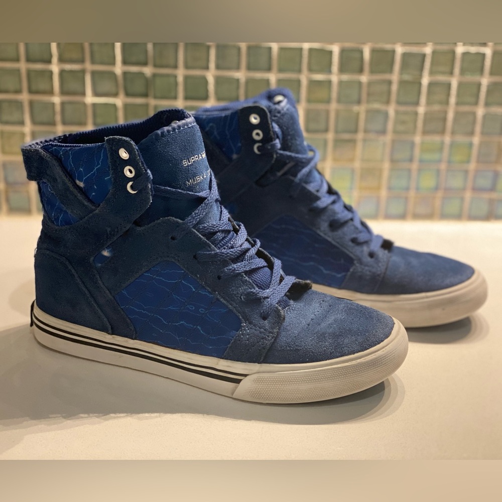 Supra Shoes | Supra Big Kid Vaiders | Color: Blue Suede | Size: 5 |